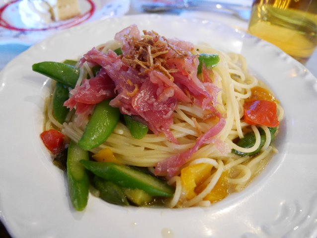 生ハムとグリーンアスパラガスのスパゲッティ（ザンビーニ･ブラザーズ･リストランテ）