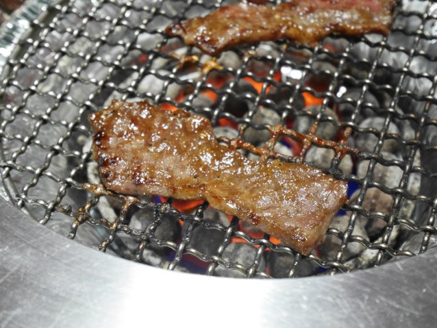 トラジ御膳 網の上のお肉（焼肉トラジ）