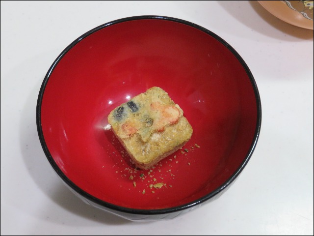 味噌スープ 揚げ茄子味