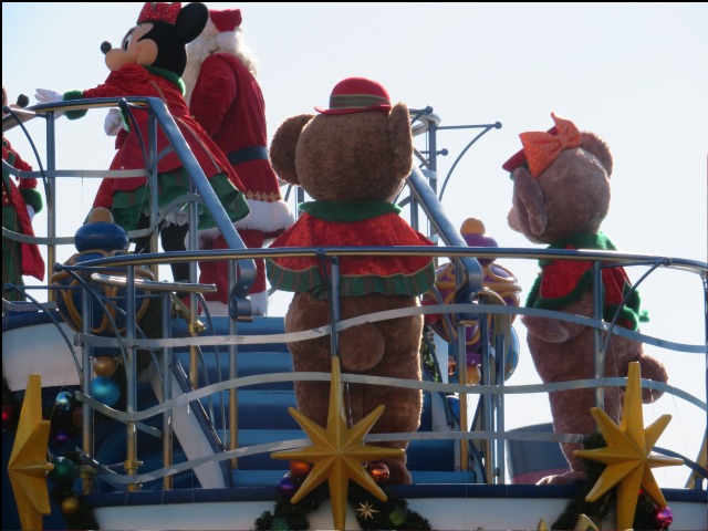 ダッフィーとシェリーメイ 後ろ姿（ディズニー・クリスマス・グリーティング ）