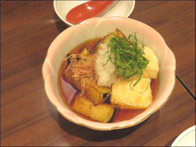 京加茂茄子と豆腐の揚げびたし（凛や）