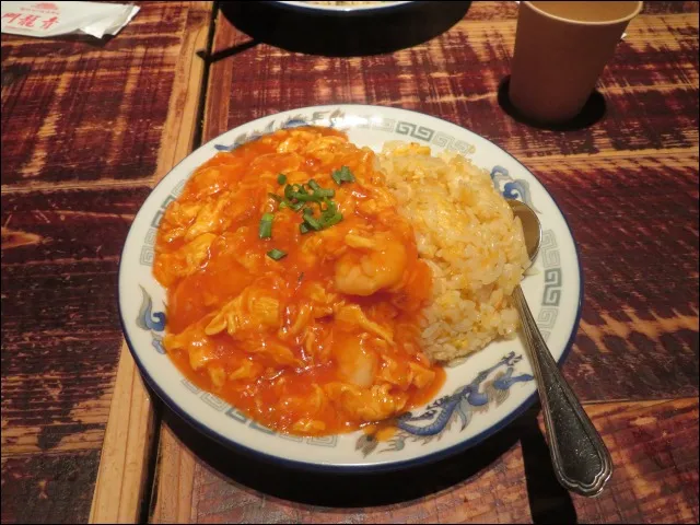 エビチリ炒飯(青龍門)