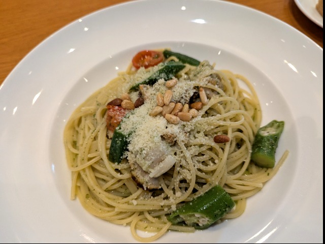 帆立とオクラのジェノベーゼ（Mare Cucina）