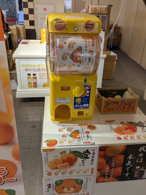 みきゃんバージョンちゅうちゅうゼリーマスコットボールチェーンのガチャガチャ（極々果実ちゅうちゅうSHOP by 田那部青果）