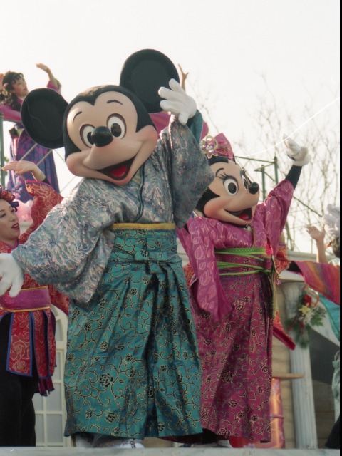 ミッキーとミニー（ニューヨーク“お正月”グリーティング）