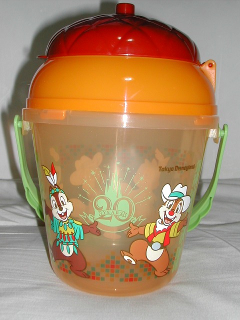 スーベニアポップコーンケース チップとデール（東京ディズニーランド20thアニバーサリー）