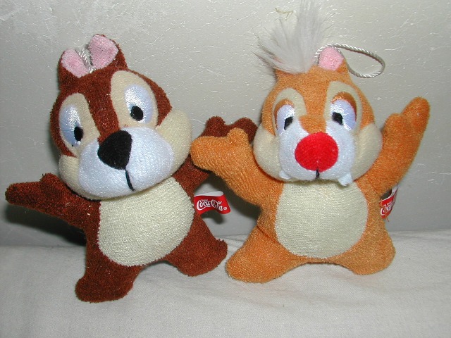 コカコーラタグ付き人形 チップとデール