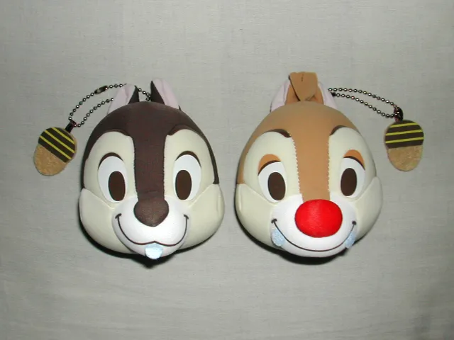 チップとデールの顔ぬいぐるみ
