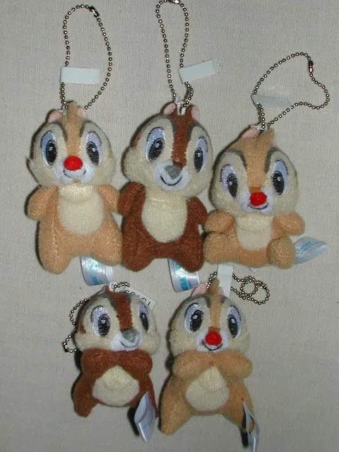 大量ミニぬいぐるみ チップとデール